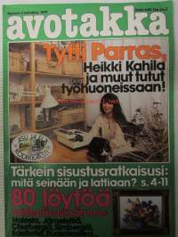 Avotakka 1979 nr 2 sis. mm. seur. artikkelit / kuvat / mainokset; Työhuoneita Heikki Kahila - Taiteilija Vuokko Nurmesniemi - Kirjailija Tytti Parras -