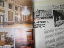 Avotakka 1975 nr 2 sis. mm. seur. artikkelit / kuvat / mainokset; Kaupunkien muhkeat edustustilat Tampere - Turku - Helsinki, Talo lämpiää lampuilla,