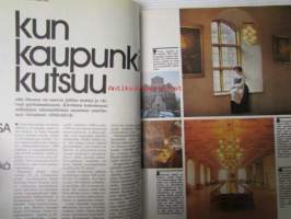 Avotakka 1975 nr 2 sis. mm. seur. artikkelit / kuvat / mainokset; Kaupunkien muhkeat edustustilat Tampere - Turku - Helsinki, Talo lämpiää lampuilla,