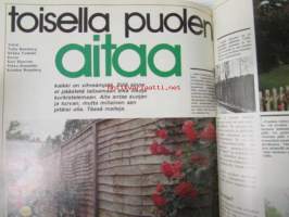Avotakka 1975 nr 5 sis. mm. seur. artikkelit / kuvat / mainokset; Kim ja Eeva Floor kunnostivat kivan kodin, Toisella puolella aitaa kaikki on vihreämpää - Aita
