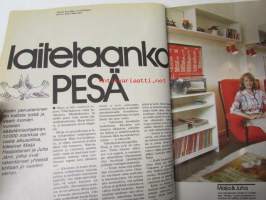 Avotakka 1975 nr 5 sis. mm. seur. artikkelit / kuvat / mainokset; Kim ja Eeva Floor kunnostivat kivan kodin, Toisella puolella aitaa kaikki on vihreämpää - Aita