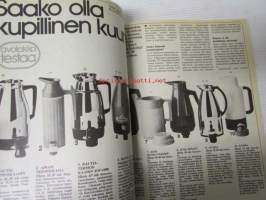 Avotakka 1974 nr 9 Timo Sarpaneva -  tiilitornissa asuu onnellinen perhe, Testissä termoskannussa, Närpiön kirkkotallit