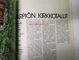 Avotakka 1974 nr 9 Timo Sarpaneva -  tiilitornissa asuu onnellinen perhe, Testissä termoskannussa, Närpiön kirkkotallit
