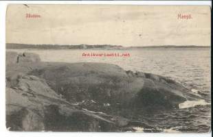 Hanko    - paikkakuntapostikortti kulkenut 1913 merkki pois