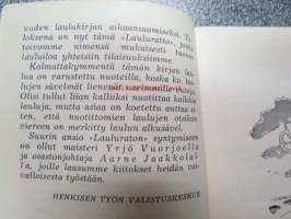 Lauluratto HTV - Henkisen työn valistuskeskus, osittain nuottipainos, laulujen luettelo näkyy kuvissa