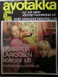 Avotakka 1973 nr 10 sis. mm. seur. artikkelit / kuvat / mainokset; Herkku Avotakka - Keittiössä tuoksuu keitto, Pariisi ensi kertaa, Kouvolalainen arkkitehti Kari