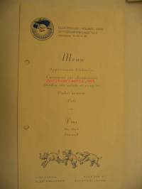 Hotelli Grand menu Electroluxin kolmas jäähdytyskaappineuvottelu Helsingissä 18-19.3.1938