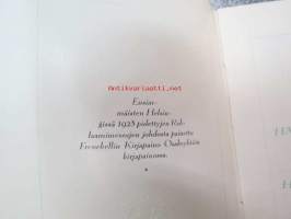 Frenckellin Kirjapaino Osakeyhtiö Helsingissä - mainosvihkonen &quot;Ensimmäisten Helsingissä 1928 pidettyjen Reklaamimessujen johdosta painettu&quot;, sisältää