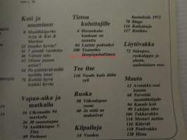 Avotakka 1973 nr 3, musiikkiperheen kotona - Arja Tuomarila ja Kai Lind, istutko hyvin -tuoliesittely mm. Haimi, Aalto
