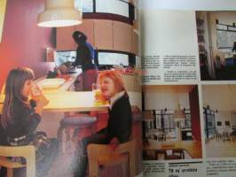 Avotakka 1973 nr 3, musiikkiperheen kotona - Arja Tuomarila ja Kai Lind, istutko hyvin -tuoliesittely mm. Haimi, Aalto