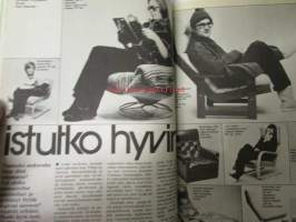 Avotakka 1973 nr 3, musiikkiperheen kotona - Arja Tuomarila ja Kai Lind, istutko hyvin -tuoliesittely mm. Haimi, Aalto