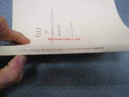 60 år på den farmaceutiska banan -apteekkialan henkilö- ja paikkakuntahistoriaa (mm. Oulu, Tampere, Helsinki)