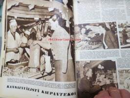 Suomen Kuvalehti 1956 nr 29, 21.7.1956, sis. mm. seur. artikkelit / kuvat / mainokset; Bacimycin, Kisa laatusokeria, Tokeita oppikirjatehtailulle...