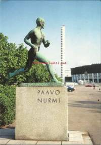 Paavo Nurmi - postikortti  takana urheilijan tiedot / kulkematon