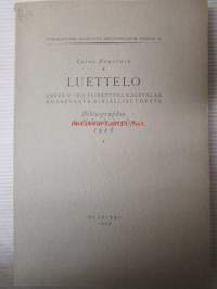 Luettelo ennen v. 1927 painetusta Kalevalaa koskevasta kirjallisuudesta / Bibliographie du Kalevala jusqu&#039;en 1926