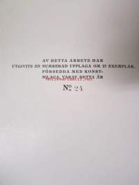 Finska Träsliperiföreningen 1893-1922 -kokonahkainen lahjasidos nr 24/25 (tarkoitettu jaettaviksi teollisuuslaitosten suurimmille omistajille)