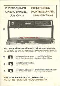 Elektroninen ohjauspaneli käyttöohje  1979