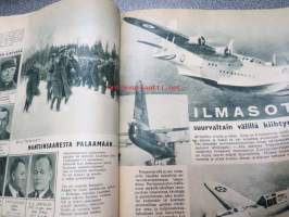 Hakkapeliitta 1940 nr 18, sis. mm. seur. artikkelit / kuvat / mainokset; Kansikuva sankarihautajaiset, Karjalaisten kokous, Pilvestä pudonneiden historiaa, Tahko -