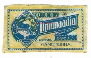 Limonaadia - Edv. Kauppinen  , juomaetiketti