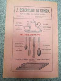 Turun Lehden Joulu-Albumi 1907 - Annettu lahjaksi Turun Lehden Tilaajille -joululehti, sis. mm. artikkelit; Orijärven kaivokset, Aittamäen karjakkokoulu, Kaksi