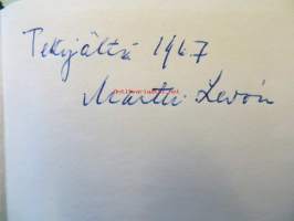 Sahamiehiä. Välähdyksiä Suomen Sahateollisuusmiesten Yhdistyksen 40-vuotiselta taipaleelta 1927-1967. (Tekijän nimikirjoituksella)