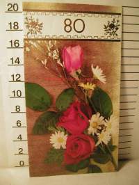 taittokortti   80v. ruusut