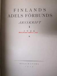 Finlands Adels Förbunds Årsskrift I-III 1926-28