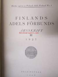 Finlands Adels Förbunds Årsskrift I-III 1926-28