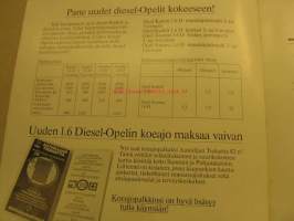 Opel 1.6. Diesel koeajokutsu / esite