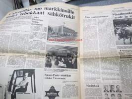 Wihurin Uutiset 1973 nr 2 (101.) Wihuri-yhtymän lehti asiakkailleen, sis. mm. seur. artikkelit / kuvat / mainokset; Auto -73 Messuhalli, Caterpillar sähkötrukit,
