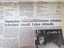 Wihurin Uutiset 1973 nr 2 (101.) Wihuri-yhtymän lehti asiakkailleen, sis. mm. seur. artikkelit / kuvat / mainokset; Auto -73 Messuhalli, Caterpillar sähkötrukit,