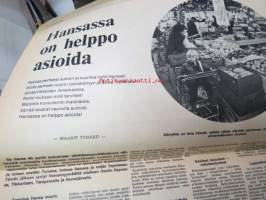 Wihurin Uutiset 1973 nr 2 (101.) Wihuri-yhtymän lehti asiakkailleen, sis. mm. seur. artikkelit / kuvat / mainokset; Auto -73 Messuhalli, Caterpillar sähkötrukit,