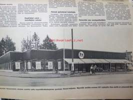Wihurin Uutiset 1973 nr 2 (101.) Wihuri-yhtymän lehti asiakkailleen, sis. mm. seur. artikkelit / kuvat / mainokset; Auto -73 Messuhalli, Caterpillar sähkötrukit,