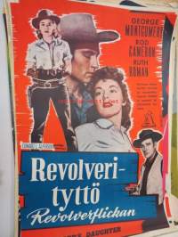 Revolverityttö - Revolverflickan (Belle Stars Daughter), pääosissa George Montgomery, Rod Cameron, Ruth Roman -elokuvajuliste