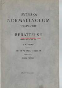 Svenska Normallyceum Helsingfors  berättelse 1927  - vuosikertomus