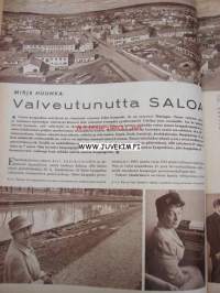 Kotiliesi 1960 nr 11, kesäkuu, Artikkeli ja koko aukeaman levyinen kuva - Salo, valveutunut kaupunki, Vanhusten kesä, Kesäkuun kukat, Kesäiset työskentelypaikat