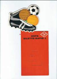 Agfa Silette-Rapid L - mainos seisontajalalla 27x15 cm käyttämätön pahvia