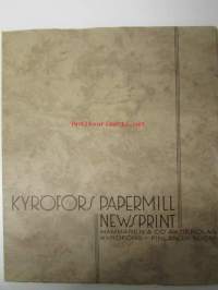 Kyröskoski Papermill Newsprint Hammarén &amp; Co Aktiebolag Kyröfors - Finland - Suomi -paperitehtaan esittelykirja 1932