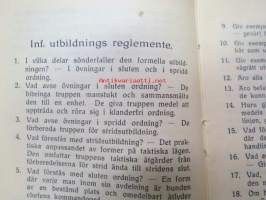 749 frågor och svar för manskap och underofficerare hänförande sig till infanteriets samtliga tjänstegrenar