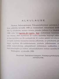 Suomen Sahanomistajain Paloapuyhdistys 40-vuotistoiminnasta 1890-1930 numerotietoja
