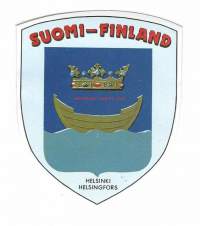 Helsinki Suomi Finland  - tarra  matkailumerkki