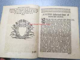 Flavii Josephi Judiska Historia Om Judarnas Krig emot the Romare. The Tre Fösrsta Böckerne / Tillika med hans eget Lefwernes-Lopp af honom sielf beskrifwit / Utaf