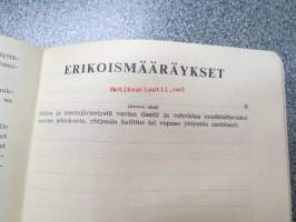 Koneen työkirja - Maatalousseurojen Keskusliiton julkaisuja nr 360 -yhteisomistuksessa tai -käytössä olevan maatalouskoneen käytön seurantakirja, käyttämätön