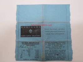 Halikon kihlakunnan poliisien yhdistyksen arpajaiset 1944 -arpalipuke
