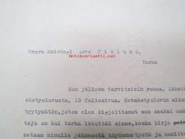 &quot;Kun jälleen tarvitsisin rahaa...&quot; - Kustaa Vilkunan kirje Arvo Viklundille 4.7.1932, jossa hän pyytää 1 000 markkaa (jälleen kerran) toivoen