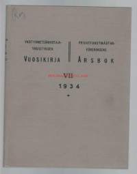 Yksityismetsänhoitajayhdistyksen vuosikirja. VII  1934Rinnakkaisnimeke:Privatforstmästarföreningens årsbok.