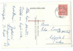 Jyväskylä Kaupungin Kirkko   - paikkakuntapostikortti kulkenut 1958