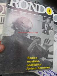 Rondo -musiiikki- ja kulttuurilehtiä erä vv. 1972-1981 37 kpl