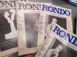 Rondo -musiiikki- ja kulttuurilehtiä erä vv. 1972-1981 37 kpl