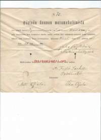 Pöytyän kunnan waramakasiinista olen lainaksi saanut ... 25.4.1901